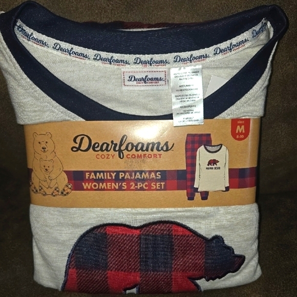 Plaid Dearfoams Family Pajamas Women's 2-PC Set - Picture 1 of 5